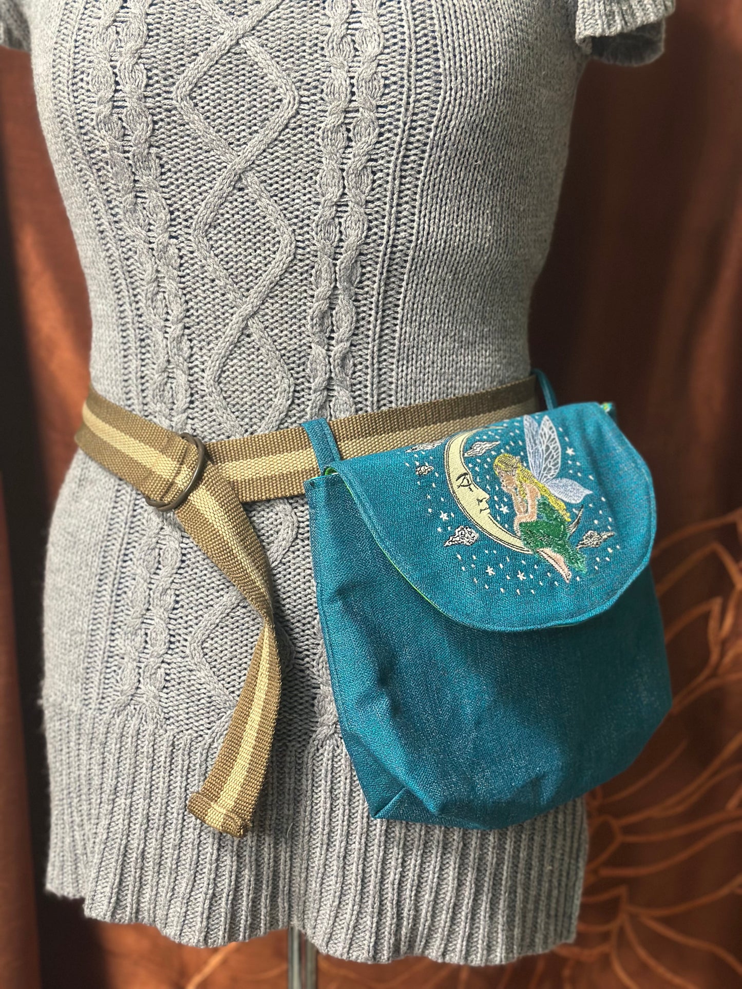 Embroidered Hip Satchels