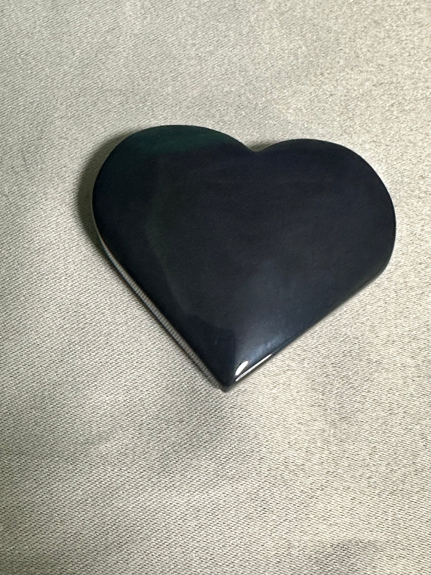Obsidian Heart Palm Stones