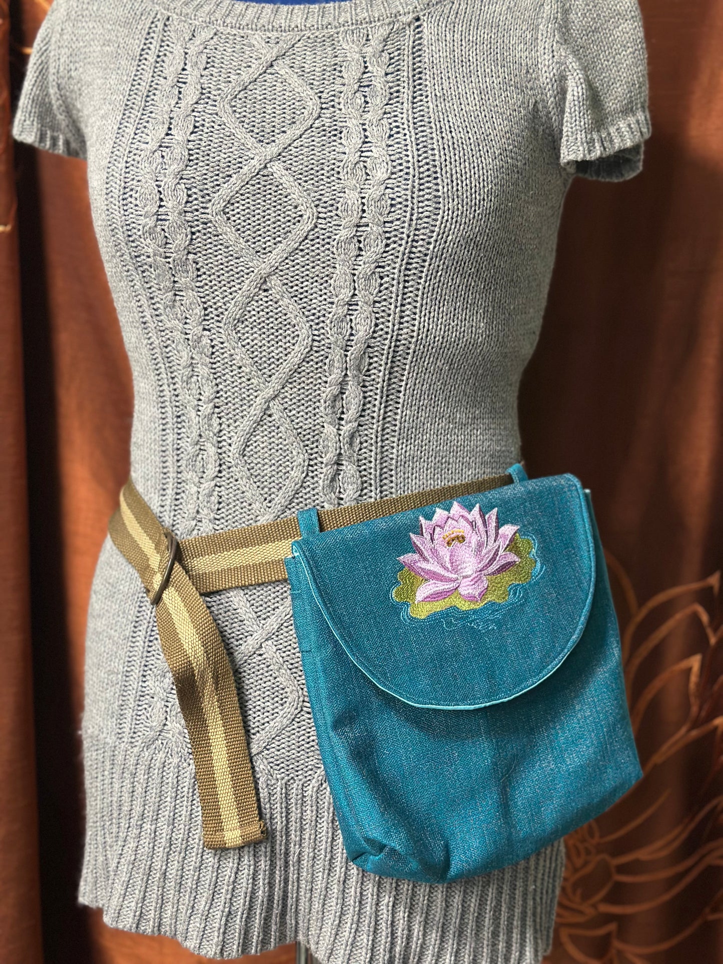 Embroidered Hip Satchels