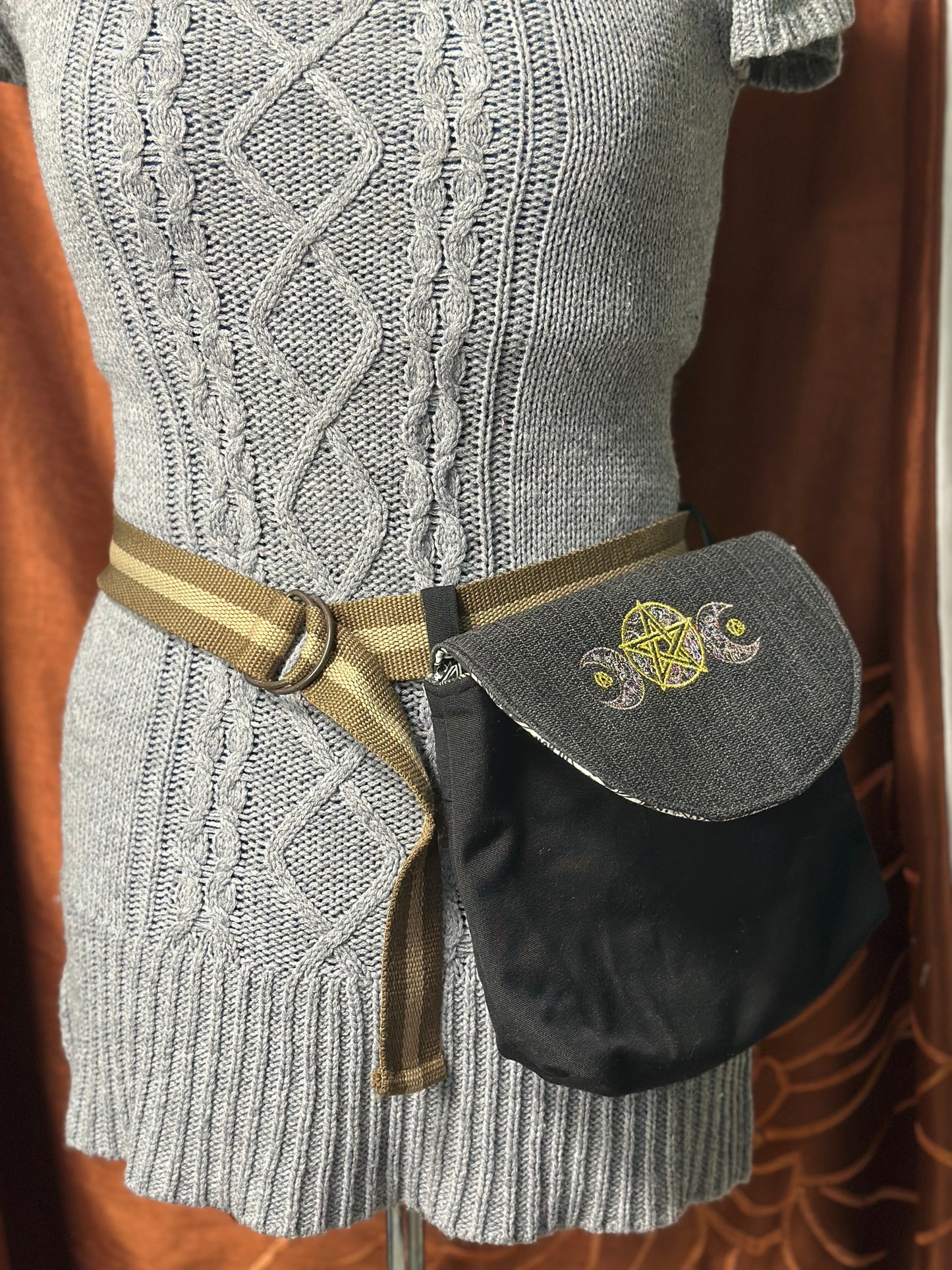 Embroidered Hip Satchels