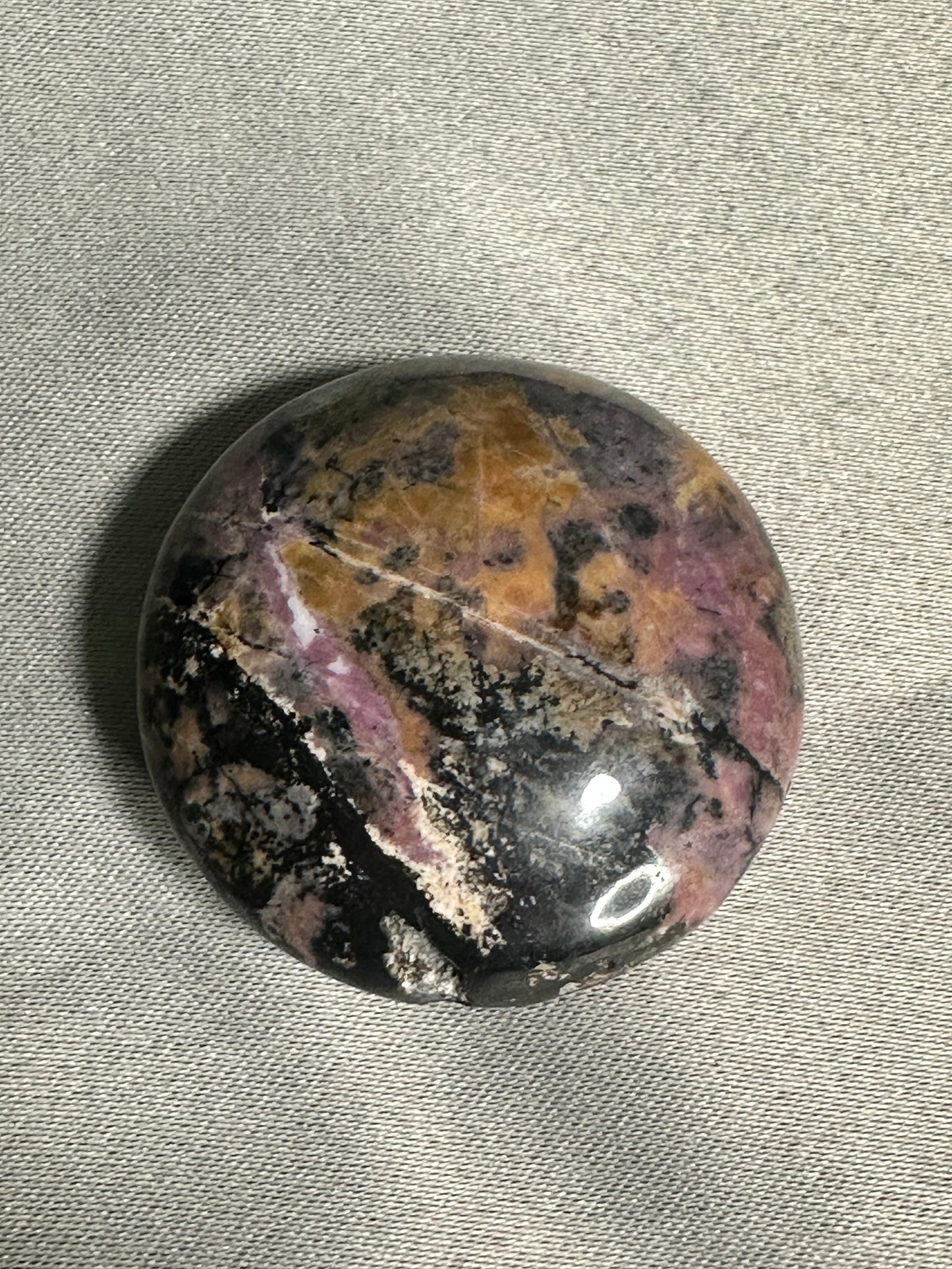 Rhodonite Palm Stone