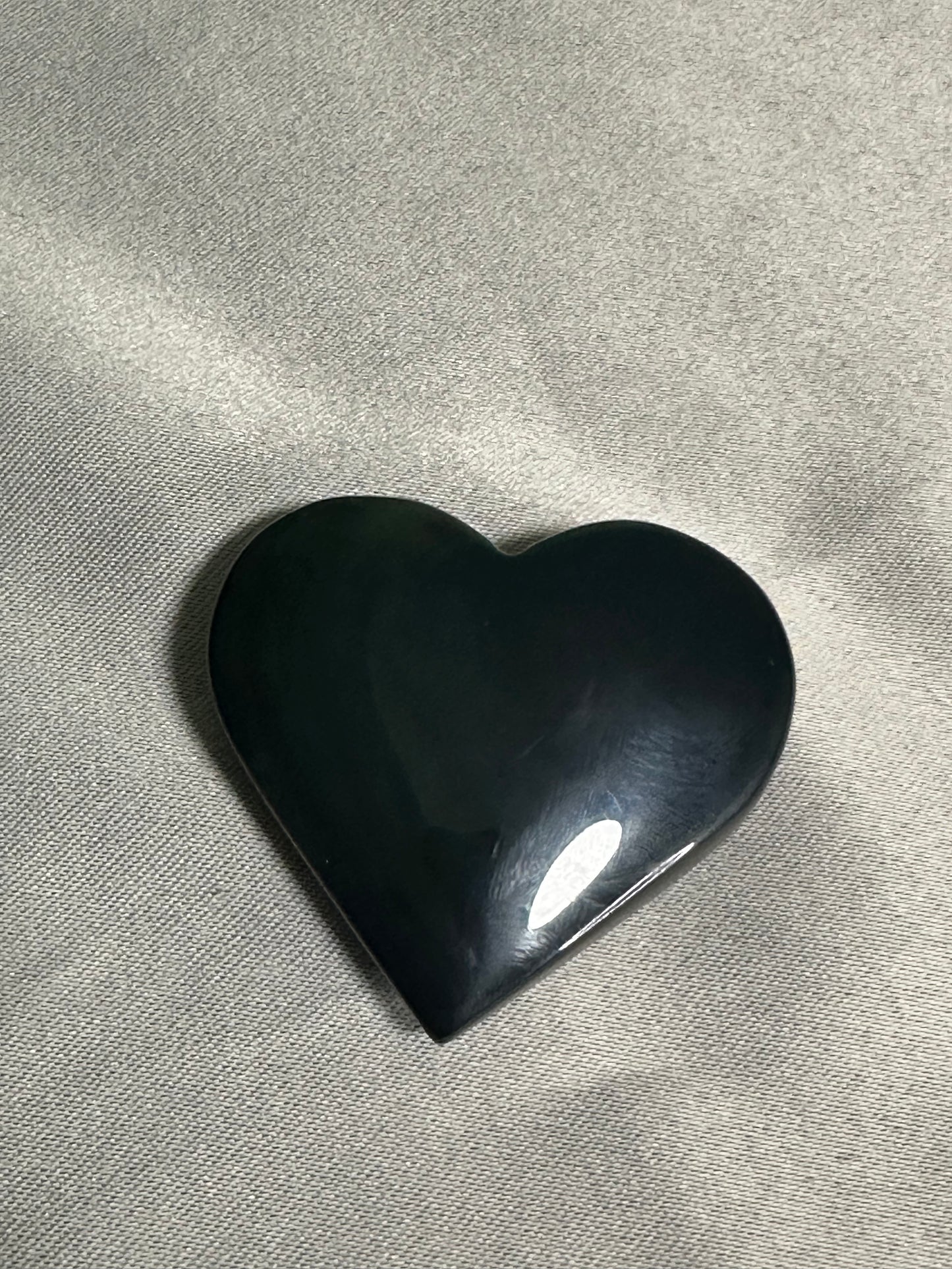 Obsidian Heart Palm Stones