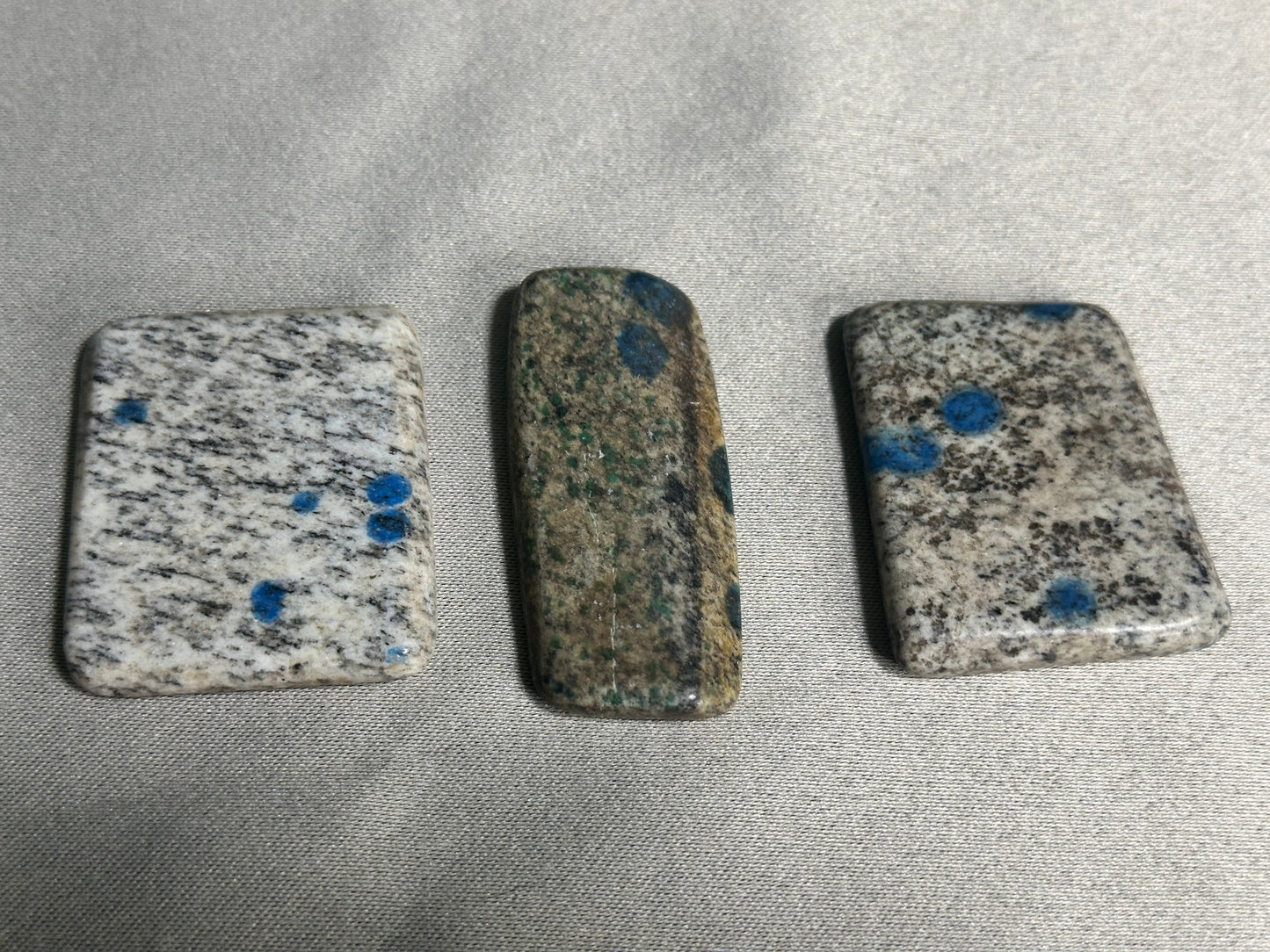 Azurite in Granite (K2) Palm Stones