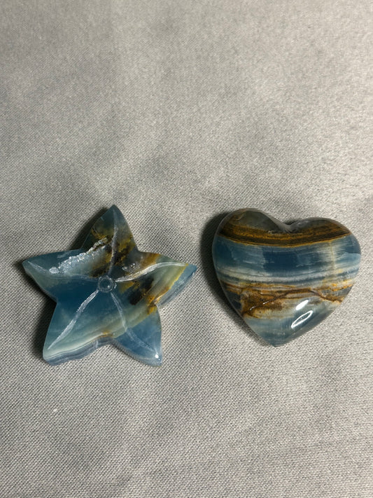 Blue Calcite Carvings