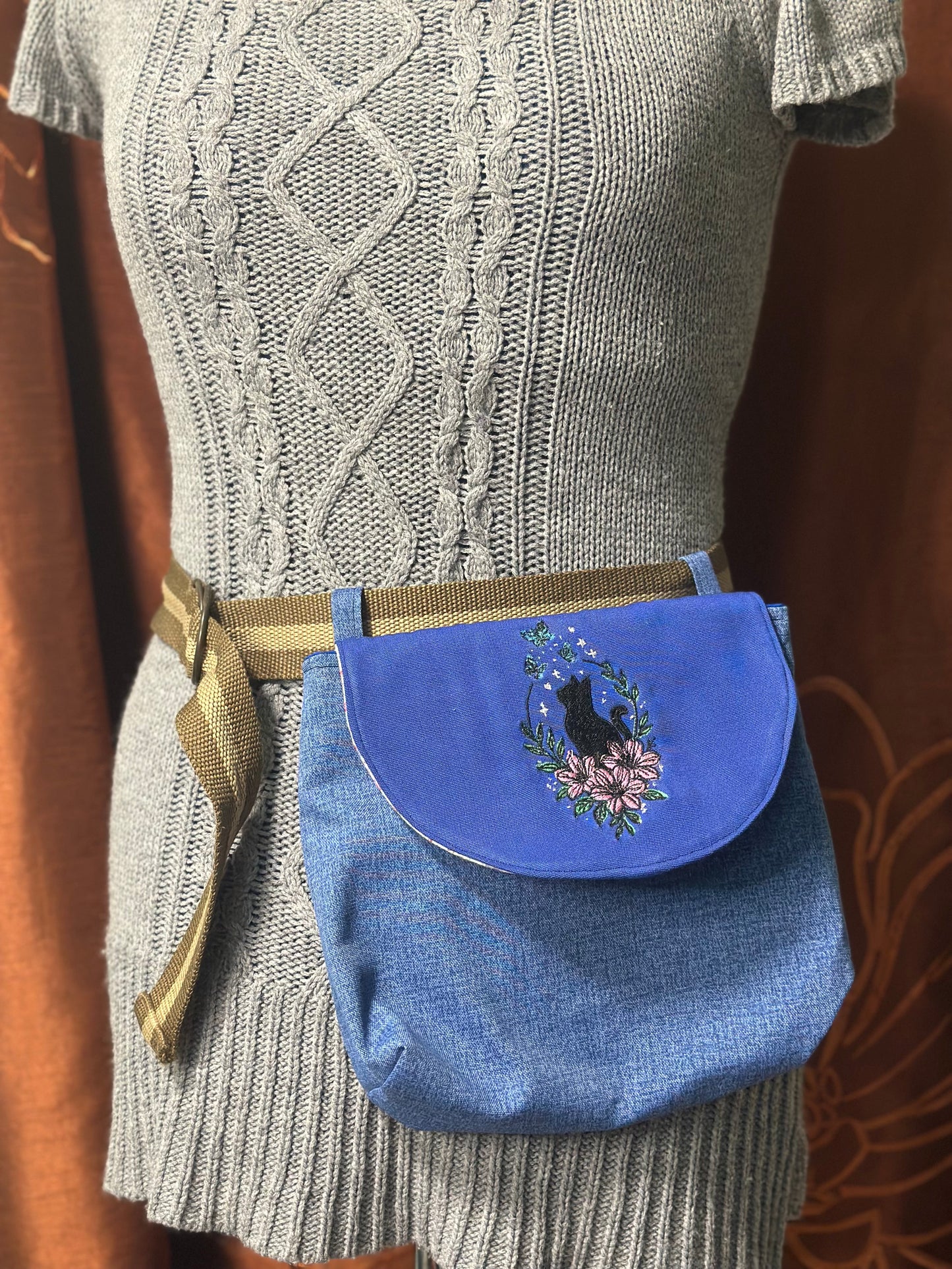 Embroidered Hip Satchels