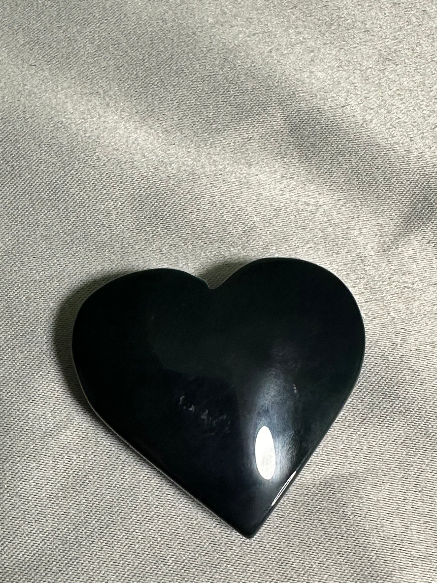 Obsidian Heart Palm Stones
