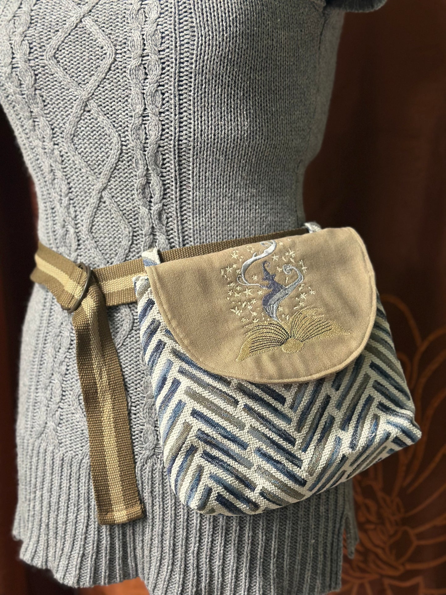 Embroidered Hip Satchels