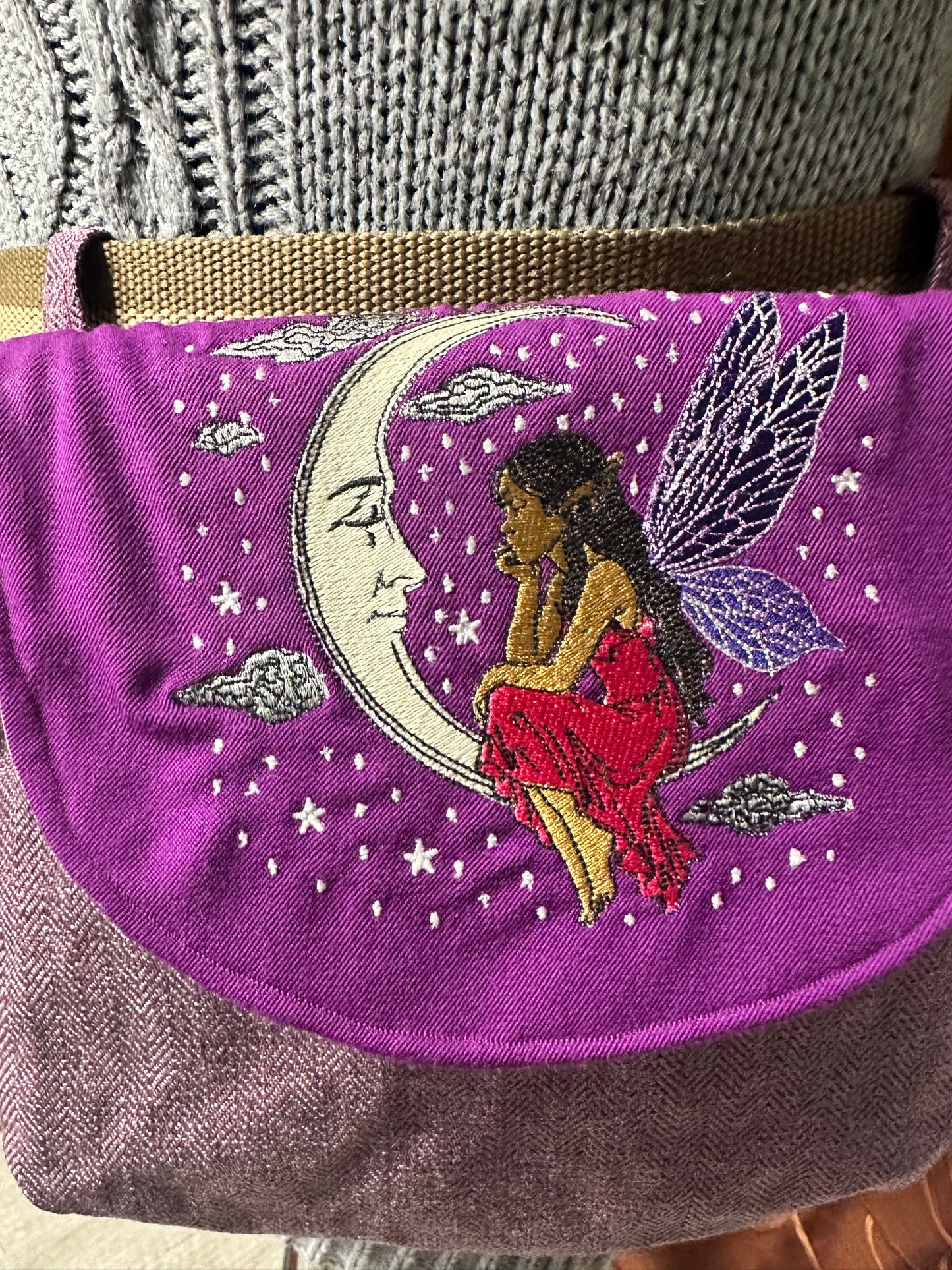 Embroidered Hip Satchels