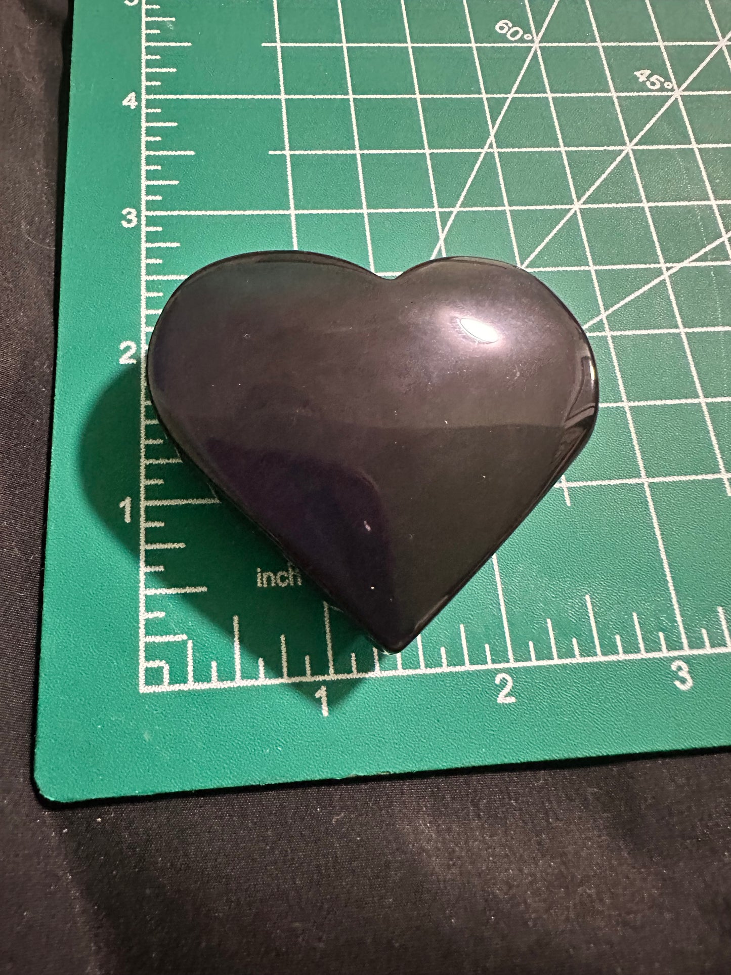Obsidian Heart Palm Stones