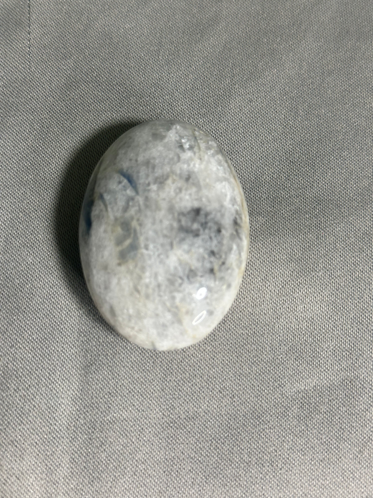Blue Kyanite in Quartz Palm Stone
