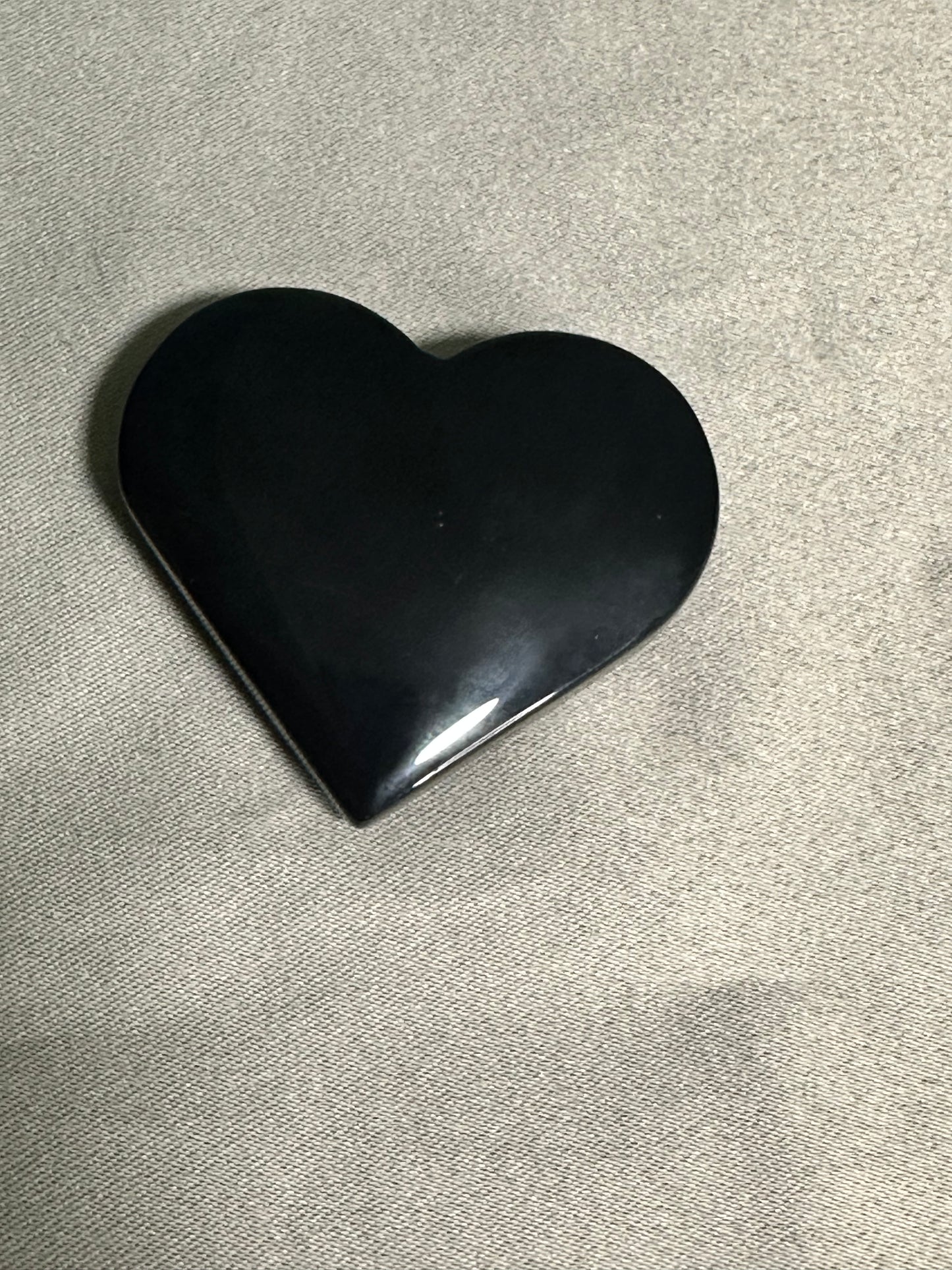 Obsidian Heart Palm Stones