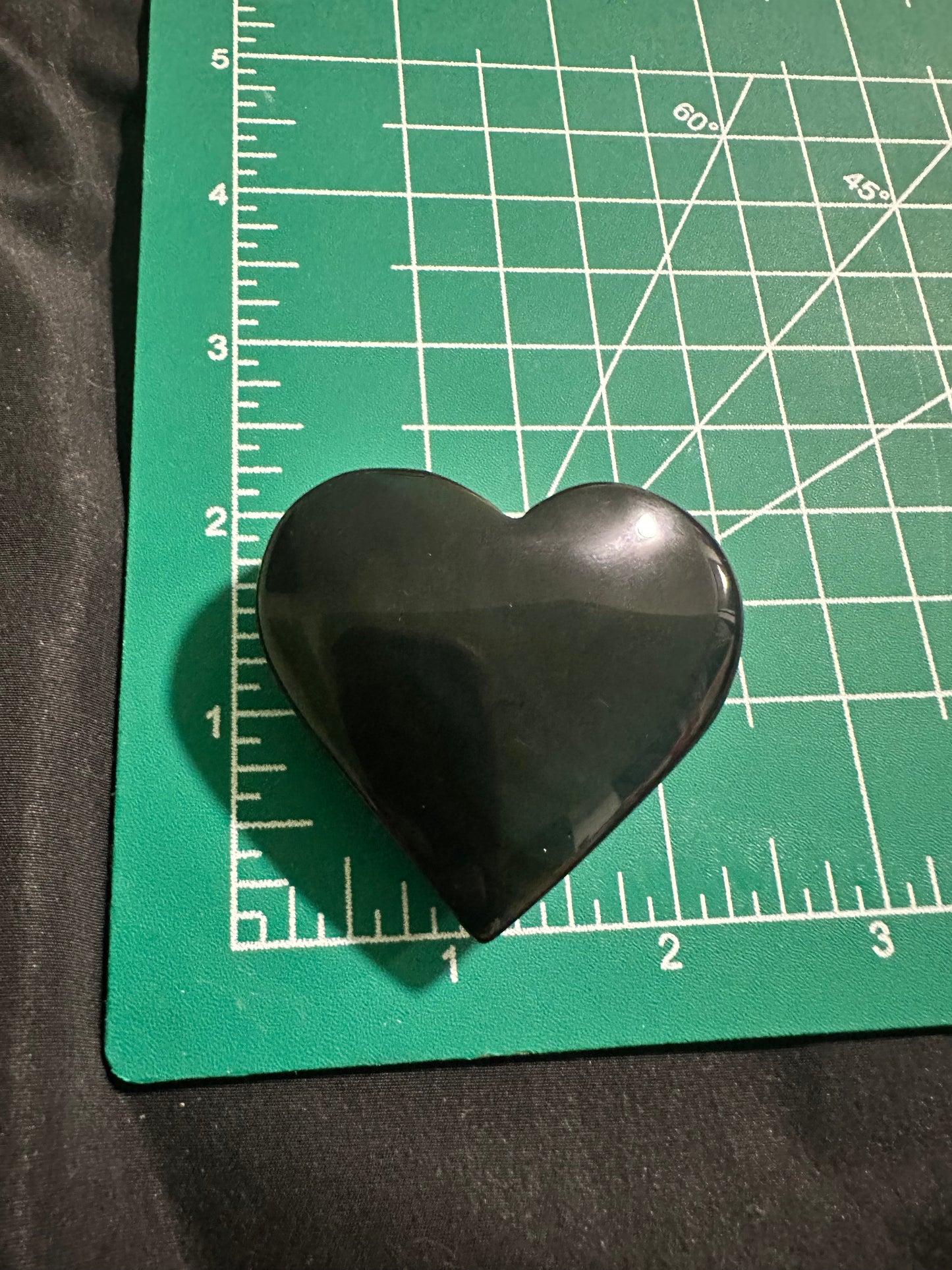 Obsidian Heart Palm Stones