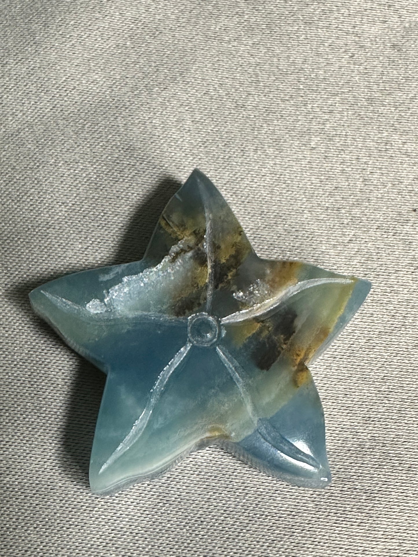 Blue Calcite Carvings