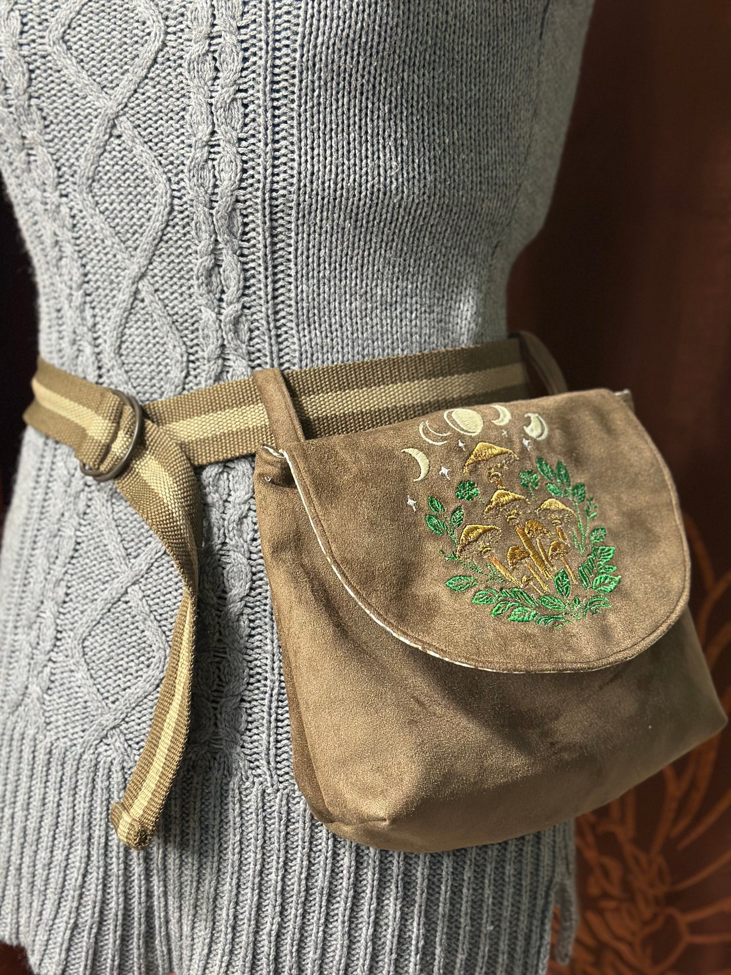 Embroidered Hip Satchels