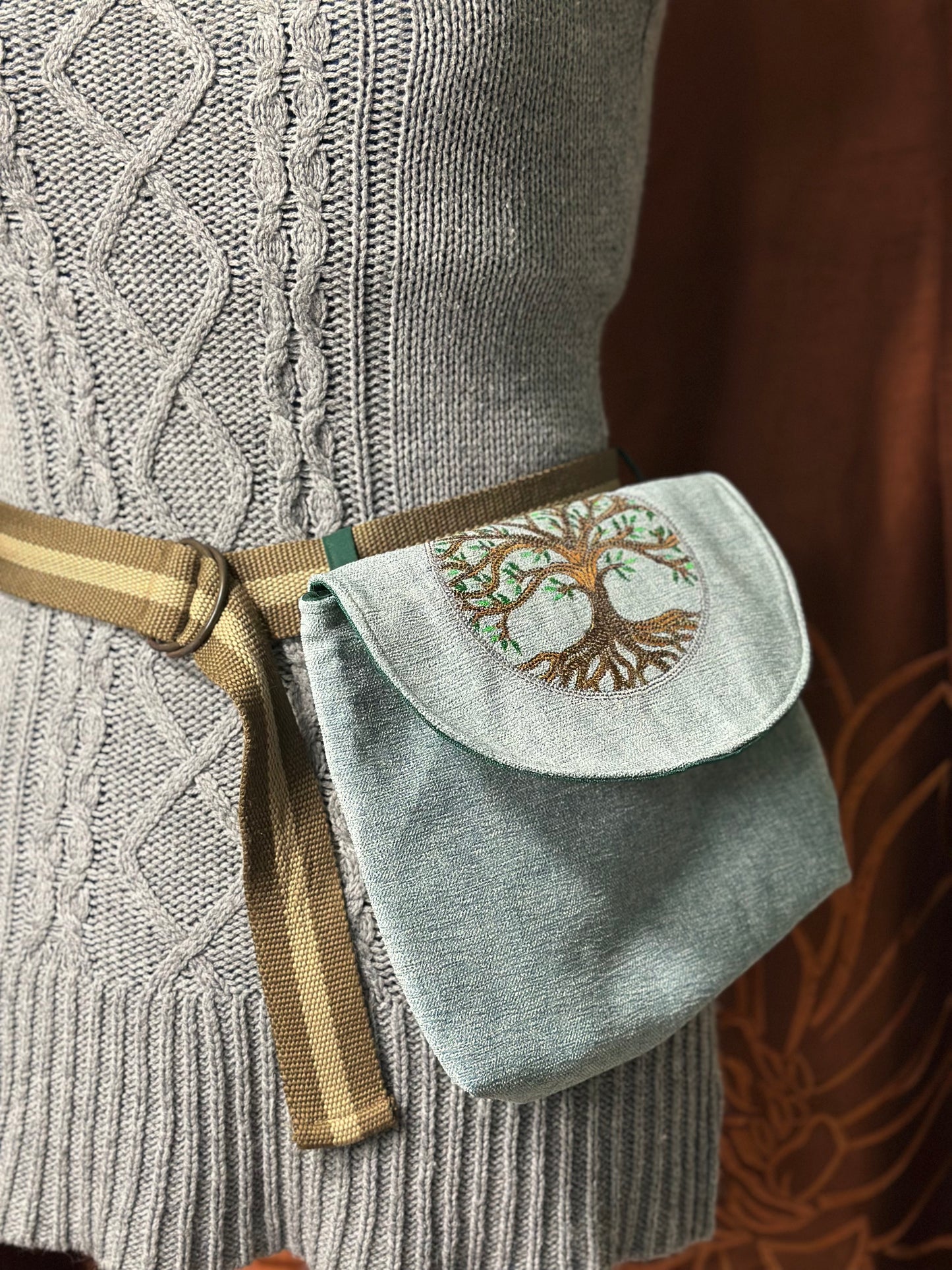 Embroidered Hip Satchels